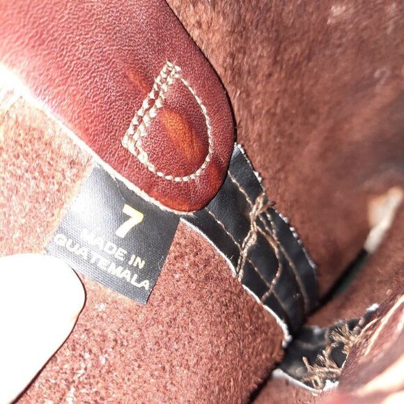 RHINO REDDISH BROWN Men's LEATHER Work boots SIZE 7 - Picture 7 of 15